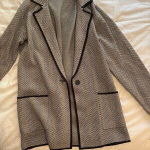 Max Studio Monochrome Herringbone Jacket